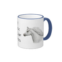 J'aime la tasse Arabe de chevaux