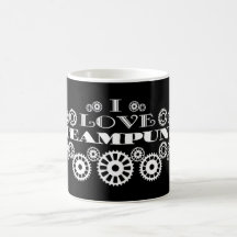 J'aime la tasse de café de Steampunk