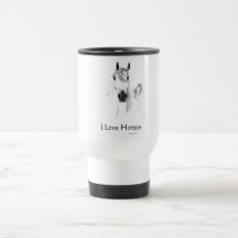 J'aime la tasse de chevaux
