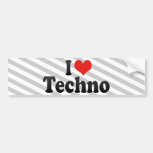 J'aime la techno autocollant pour voiture