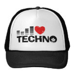 J'aime la techno casquettes de camionneur