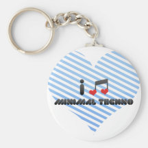 J'aime la techno minimale porte-clé