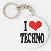 J'aime la techno porte-clés