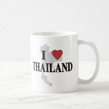 J'aime la Thaïlande Tasses À Café