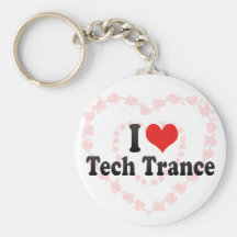J'aime la transe de technologie porte-clés