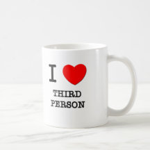 J'aime la troisième personne tasses à café