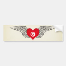 J'aime la Tunisie - ailes Adhésifs Pour Voiture