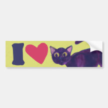J'aime l'adhésif pour pare-chocs de chats adhésif pour voiture