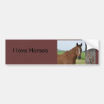 J'aime l'adhésif pour pare-chocs de chevaux autocollant pour voiture