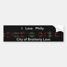 J'aime l'adhésif pour pare-chocs de Philly… Autocollants Pour Voiture
