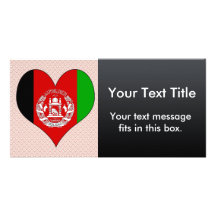 J'aime l'Afghanistan Photocarte Personnalisée