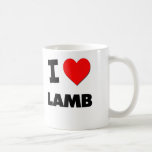 J'aime l'agneau (la nourriture) tasse à café