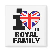 J'aime l'aimant de famille royale magnets