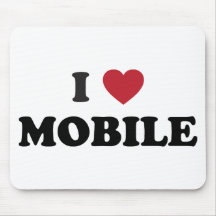 J'aime l'Alabama mobile Tapis De Souris
