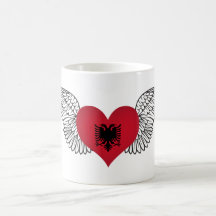 J'aime l'Albanie - ailes Mugs À Café