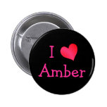 J'aime l'ambre badges avec agrafe