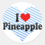 J'aime l'ananas autocollants