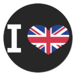 J'aime l'Angleterre autocollants