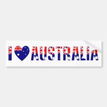 J'aime l'Australie (foncée) Adhésifs Pour Voiture