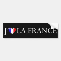 J'aime l'autocollant de la France Adhésif Pour Voiture