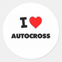 J'aime l'autocross autocollant