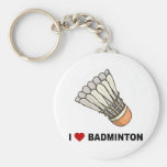 J'aime le badminton porte-clefs