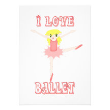 J'aime le ballet faire-part personnalisés