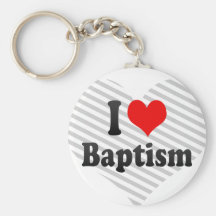 J'aime le baptême porte-clef