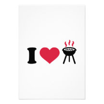 J'aime le barbecue de BBQ Faire-part