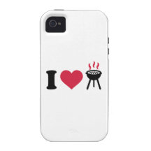 J'aime le barbecue de BBQ iPhone 4 Case