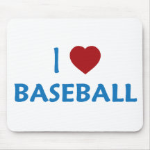 J'aime le base-ball tapis de souris
