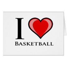 J'aime le basket-ball carte de vœux