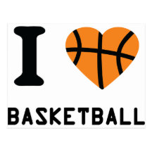 J'aime le basket-ball carte postale
