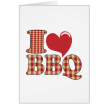 J'aime le BBQ Cartes De Vœux