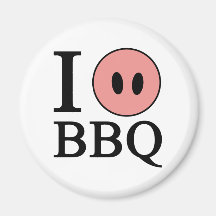 J'aime le BBQ Magnets Pour Réfrigérateur