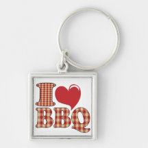 J'aime le BBQ Porte-clé