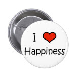 J'aime le bonheur badges avec agrafe