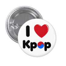 J'aime le bouton de kpop badges avec agrafe
