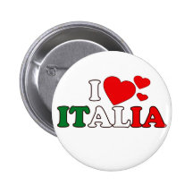 J'aime le bouton de l'Italie Badge