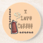 J'aime le caboteur de café dessous de verre