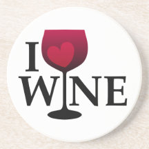 J'aime le caboteur de vin dessous de verres