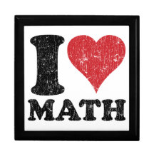 J'aime le cadeau de tuile de maths (de coeur)/boît coffrets cadeaux