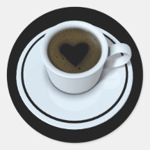 J'AIME le café Autocollants