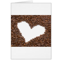J'aime le café cartes de vœux