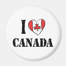 J'aime le Canada Aimants Pour Réfrigérateur