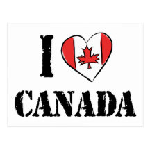 J'aime le Canada Carte Postale