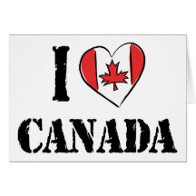 J'aime le Canada Cartes De Vœux