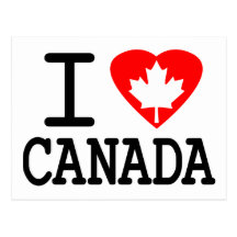 J'aime le Canada Cartes Postales