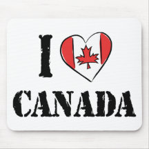 J'aime le Canada Tapis De Souris