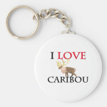 J'aime le caribou porte-clef